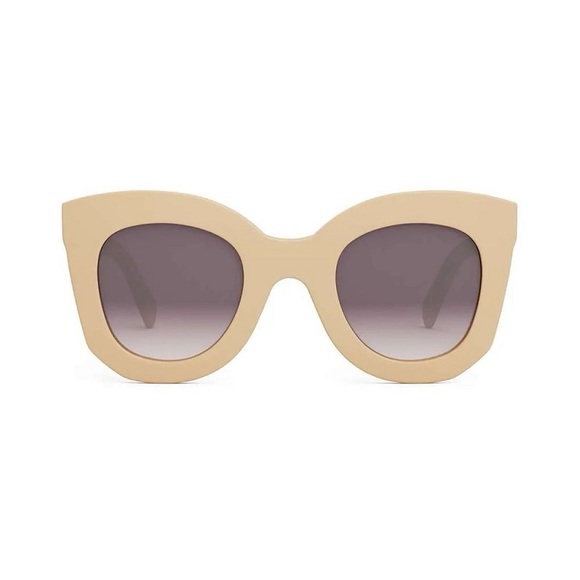 NEW CELINE WOMEN SQUARE SUNGLASSES CELINE CL4005FN 57Z BEIGE VIOLET EYEWEAR - Picture 4 of 5